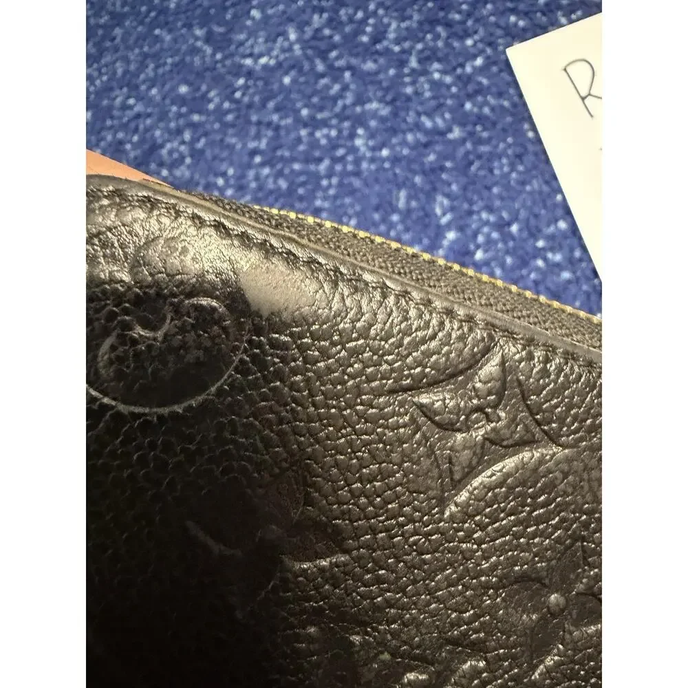 Louis Vuitton Clemence Wallet One Size Black Empreinte Monogram Zip Around